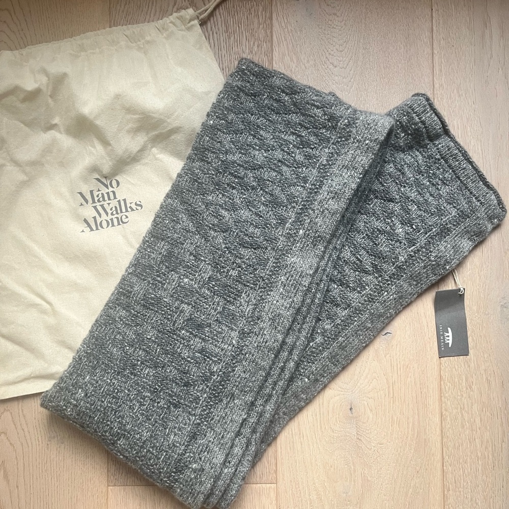 Gray Knit Scarf
